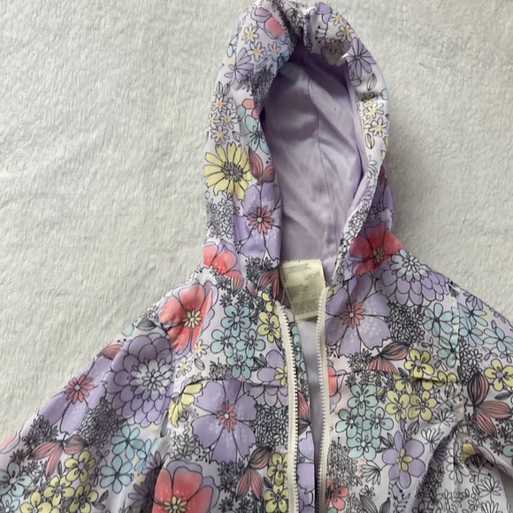 Floral Rain Coat with Hood Girl 6-9 Month - Picture 4 of 6